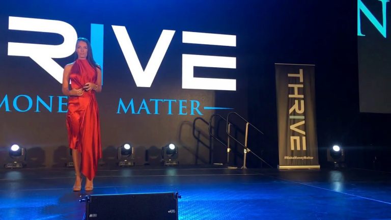 Regan Hillyer live keynote at Thrive – Make Money Matter in Vegas. 7 Figure Manifestation