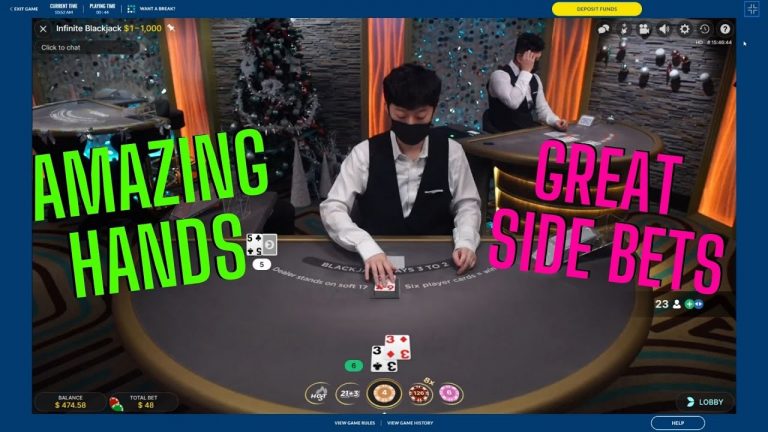 AMAZING INFINITE BLACKJACK WITH PAIRS & SIDE BETS