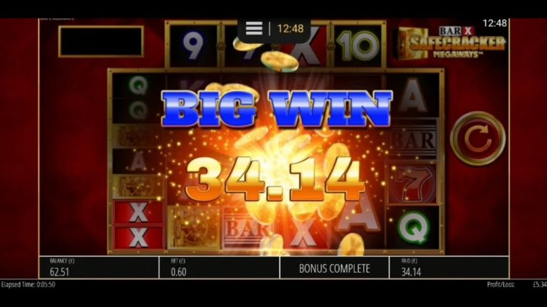 BIG WIN!! from bonus round on Bar X Safecracker Megaways at 32Red.com Online Slots!