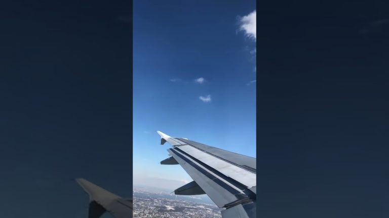 In Cabin Wing View Airplane Take Off From Newark Liberty Airport Flyover To Atlantic Ocean