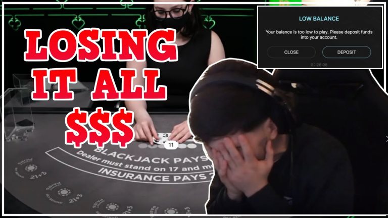 LOSING IT ALL ON LIVE BLACKJACK CASINO!!