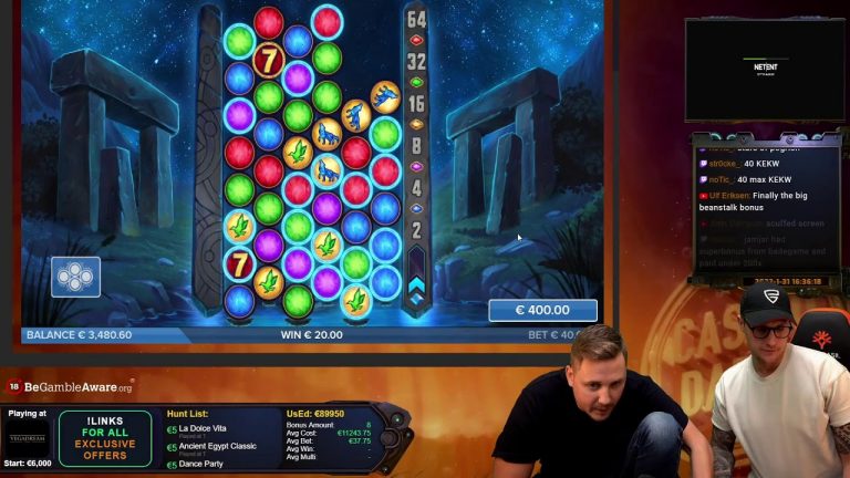 NOW: BIG BONUS OPENING LIVE W CASINODADDY ABOUTSLOTS.COM – FOR THE BEST BONUSES