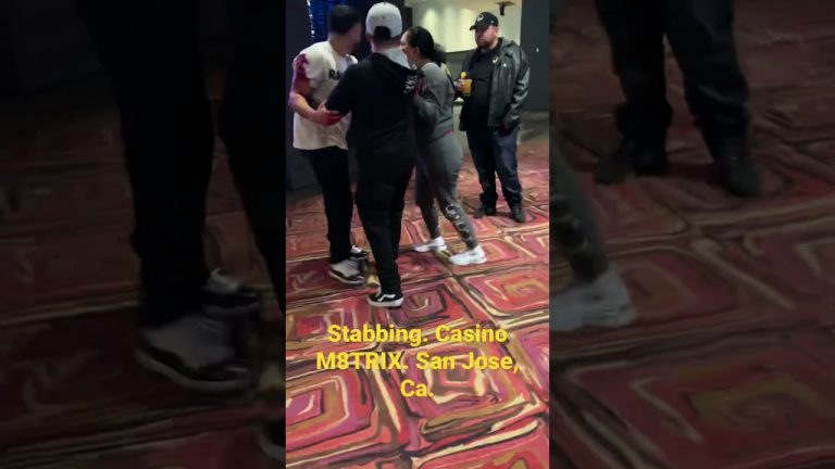 Stabbing in San Jose, Ca. Casino M8TRIX- #sanjose #california #casino #fight #fighting #scary