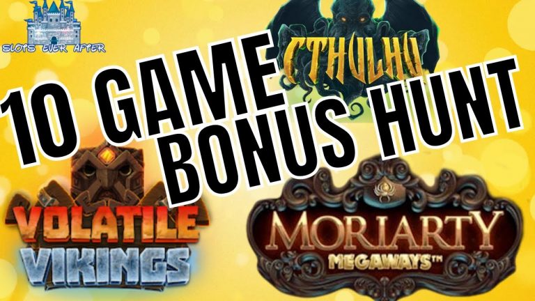 10 Game Bonus Hunt including stacked wilds a double BIG WIN!