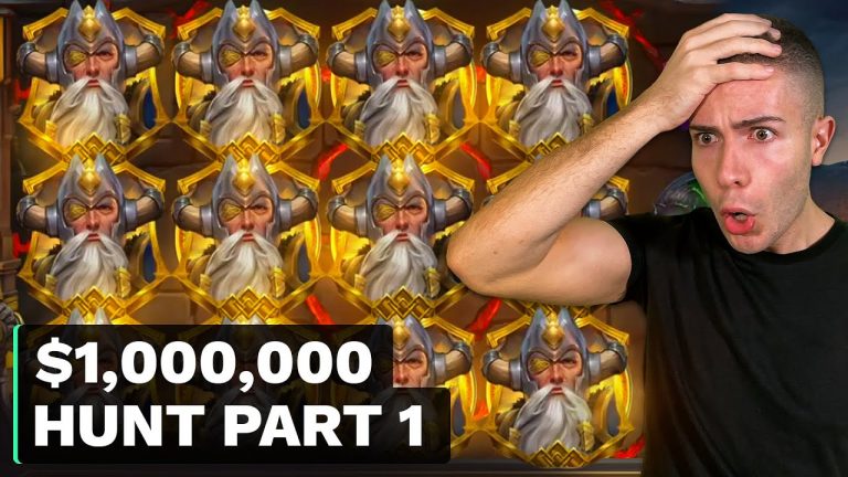 $1000000 BONUS HUNT OPENING – Part 1 76 Slot Bonuses – Ring of Odin & Great Rhino Megaways