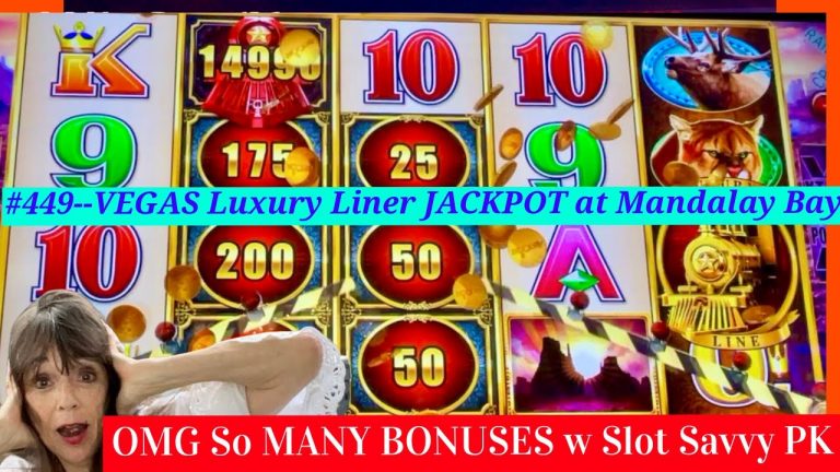 #429 JACKPOT at VEGAS Mandalay Bay Casino w PK and Gordy on Luxury Liner Buffalo Slot/big Wins/Bets