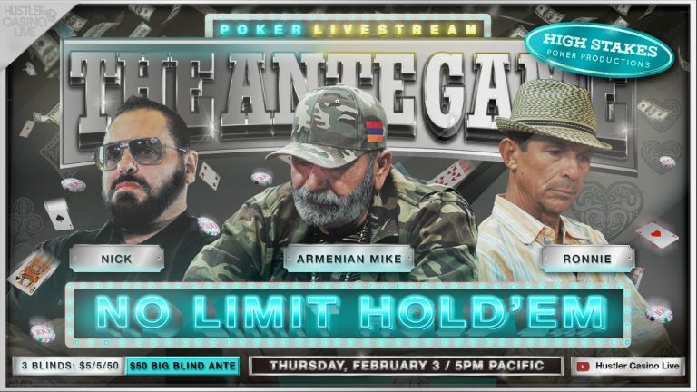 Armenian Mike, Nick Vertucci, Ronnie – $5/5/50 Ante Game – Commentary by Greg Potter