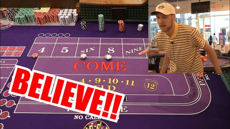 BELIEVE!! 30 Roll Craps Challenge – WIN BIG or BUST #100