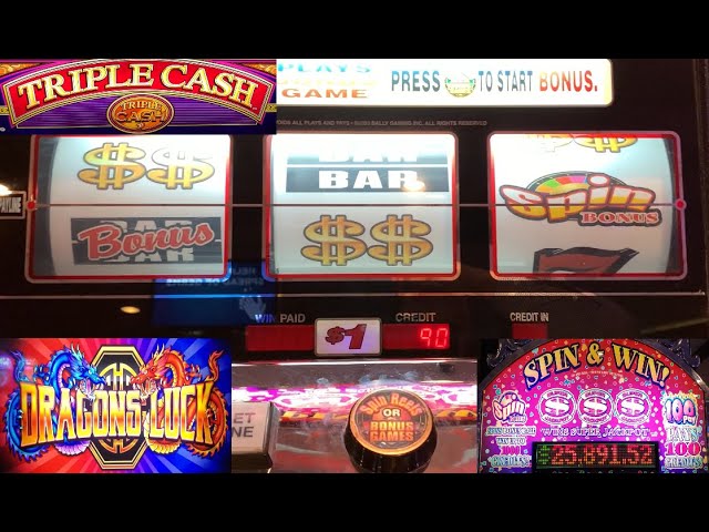 CLASSIC OLD SCHOOL CASINO SLOTS: TRIPLE CASH + DRAGONS LUCK + SUPER JACKPOT SPIN & WIN SLOT PLAY!