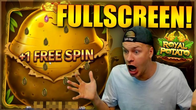 FULLSCREEN ON ROYAL POTATO SLOT! (INSANE BIG WIN)