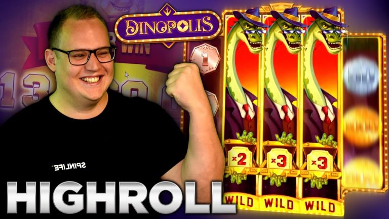 HUGE HIGHROLL WIN ON DINOPOLIS SLOT! (BONUS BUY)