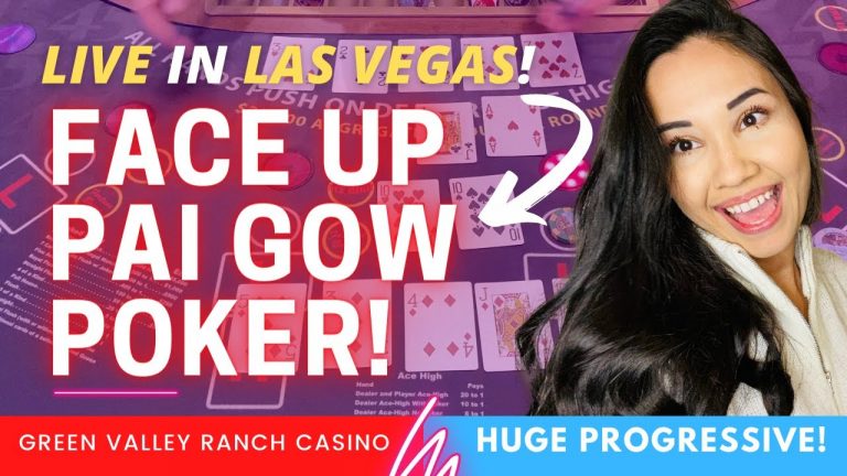 LIVE: FACE UP PAI GOW POKER AT GREEN VALLEY RANCH CASINO! MYSTERY TABLE GAME LIVESTREAM!