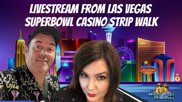 Las Vegas Super Bowl Casino Strip Walk Live During The Big Game