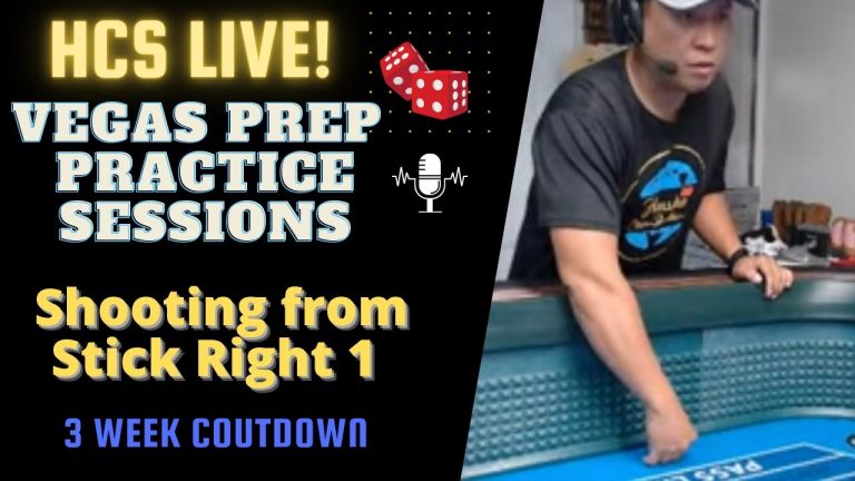 Live Craps Practice: Shooting from Stick Right 1