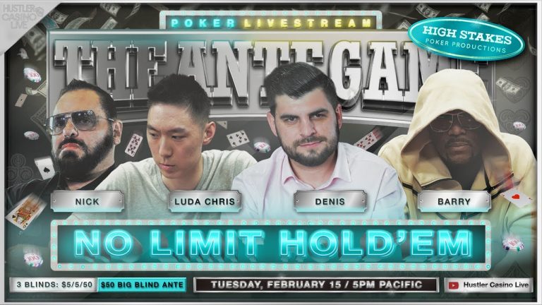 Luda Chris, Barry, Wesley, Denis, Jeremy, Johnny – $5/5/50 Ante Game!!! Commentary by Nick Vertucci