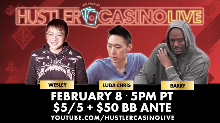 Luda Chris!! Wesley!! Barry!! Jeremy!! Nick V!! $5/5/50/100 Ante Game – Commentary by DGAF & Josh