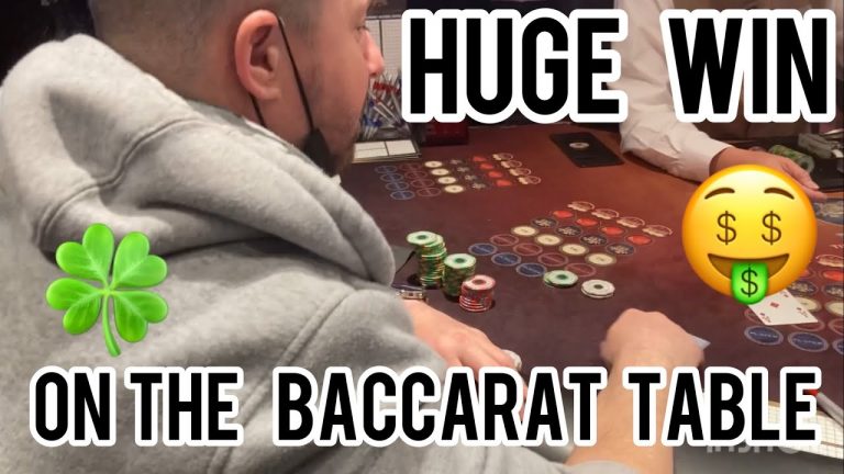 Massive Win At Casino Baccarat Table