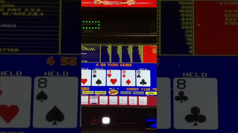 QUADS! Four 8s! Double Double Bonus Poker! Live Video Poker Play at Casino! Short