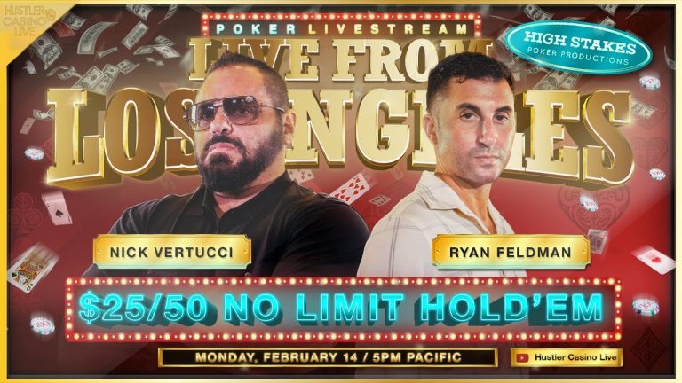 Ryan Feldman, Nick Vertucci, Wesley, Sunny & Francisco Play $25/50 – Commentary by RaverPoker