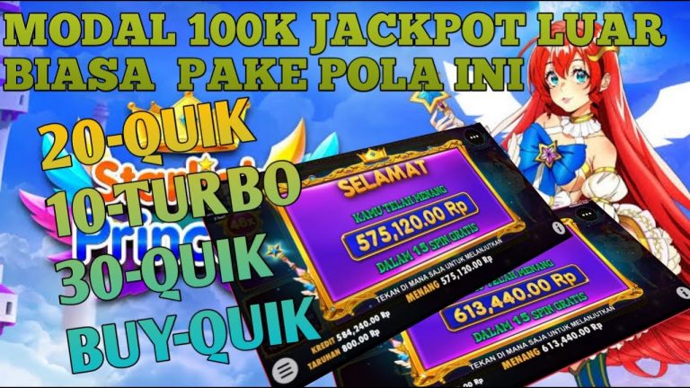 SLOT GACOR HARI INI || POLA TIPS DAN TRIK SLOT STARLIGHT PRINCESS MODAL 100K