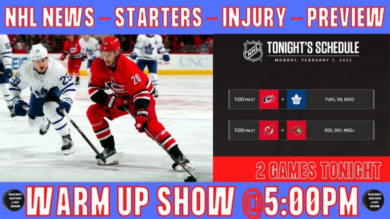 THE WARM-UP SHOW: PREVIEW NHL GAMES – NHL NEWS – FANTASY