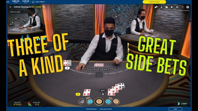 THREE OF A KIND – TRIPS ON INFINITE BLACKJACK WITH GREAT SIDE BETS