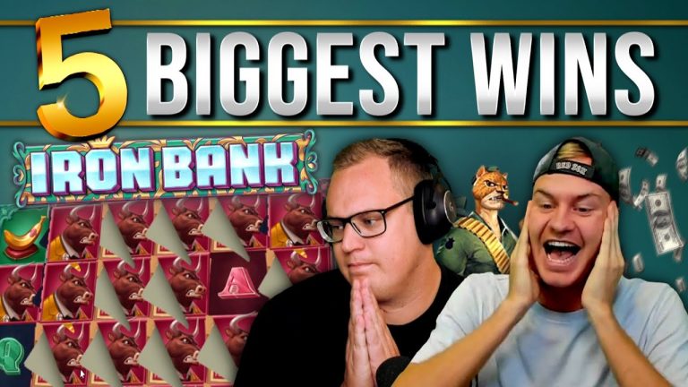 Top 5 BIGGEST WINS on Iron Bank Slot! *INSANE WINS ONLY*