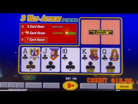 Video Poker: 3 Way-Action Poker Session – Royal Baby! Finally!