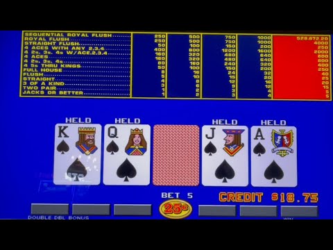 Video Poker: Double Double Bonus Poker Sequential Royal Session