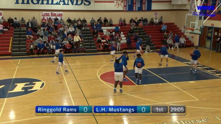 WPIAL High School Boys Basketball Ringgold at Laurel Highlands 2/1/22