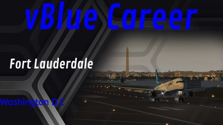 X PLANE 11 LIVE: Toliss A321 vBlue Career FLL- DCA Virtual Pilot Career Right Seat Ops