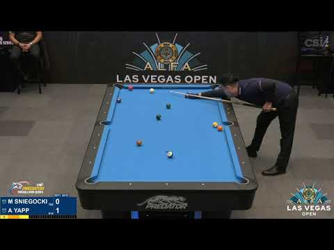 10-BALL M. SNIEGOCKI vs A. YAPP 2022 Alfa Las Vegas Open