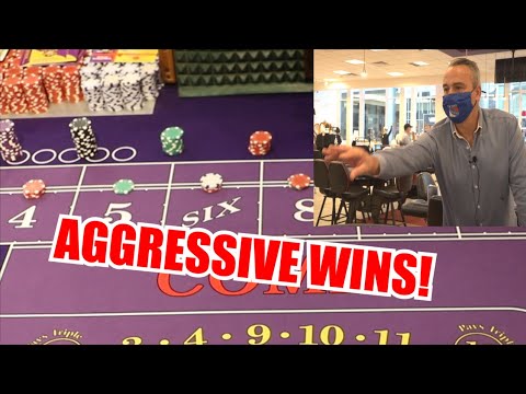 AGGRESSIVE WINS! 30 Roll Craps Challenge – WIN BIG or BUST #114