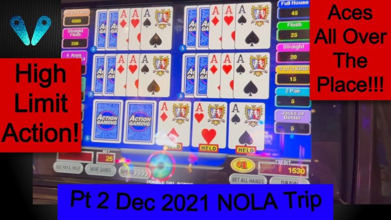 Aces All Over The Place in NOLA!!!(Part 2)(Video Poker)(Dec. 2021 NOLA Highlights)