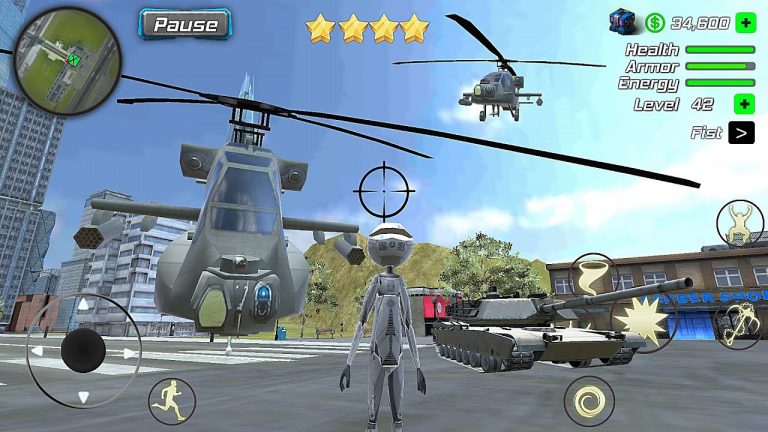 Amazing Crime Strange Stickman Rope Vice Vegas #101 Police Helicopter Tank Madness