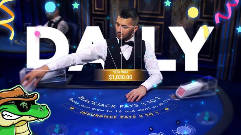 CRAZY ALL-IN BLACKJACK HAND! | Daily Blackjack #7