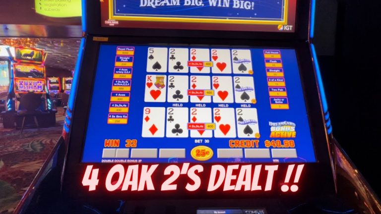 Dealt 4 oak 2’s Dream card video poker EL Cortez Las Vegas