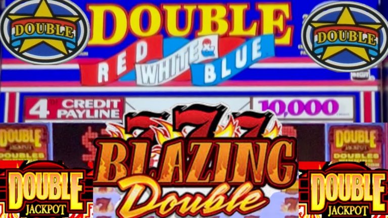 Double Jackpot Blazing 777 & Double Red White & Blue Old School Reel Slots