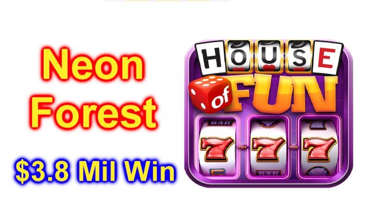 HOUSE OF FUN Slots Game Neon Forest Cell Phone $3.8 Mil WIN