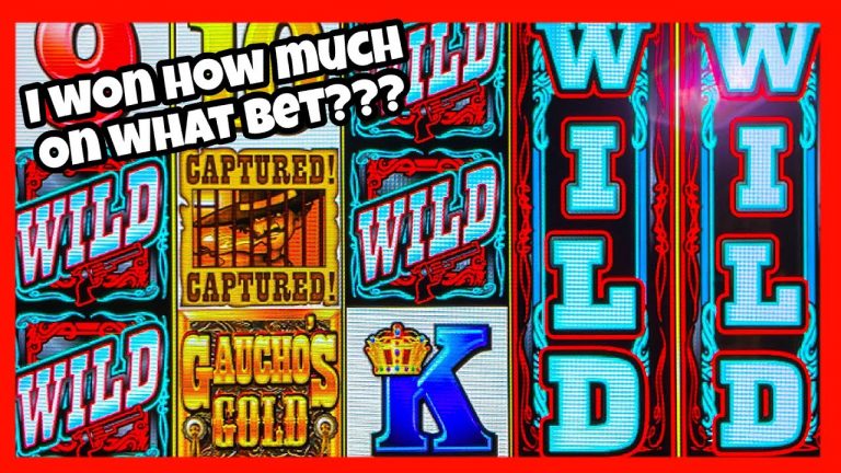 I WON MUCHO DINERO ON A CRAZY BET/ GAUCHOS GOLD SLOT JACKPOT/ FREE GAMES PAID OUT RARE SCREEN