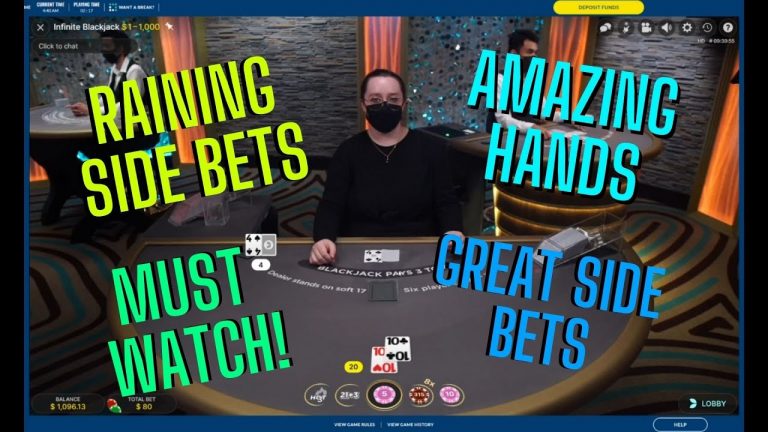 INCREDIBLE INFINITE BLACKJACK SESSION WITH AMAZING HANDS & GREAT SIDE BETS – MUST WATCH