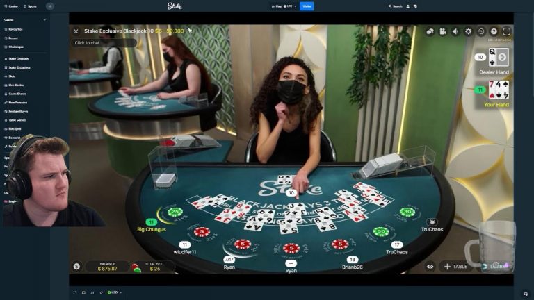 LIVE BLACKJACK $1000 RAW Start – join !discord