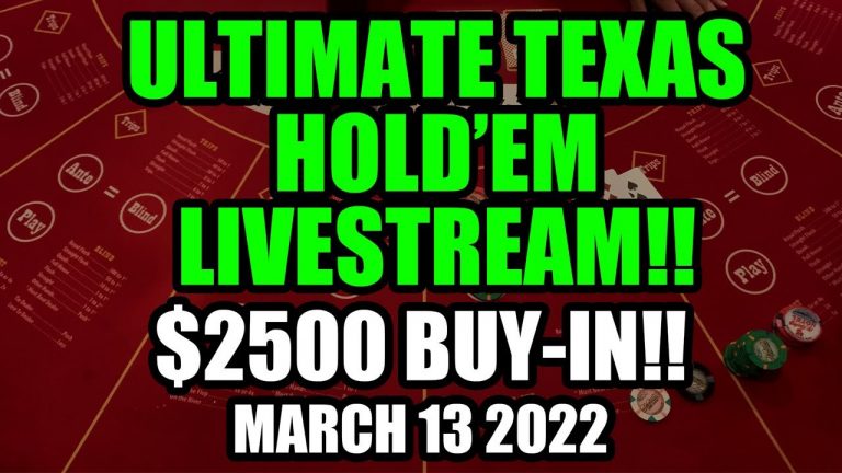 LIVE ULTIMATE TEXAS HOLDEM! $500+ BETS! HUGE WINS!