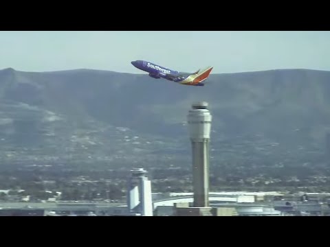 Las Vegas airport camera with flight tracking | Livestreamed 2022-03-24 | Harry Reid Airport