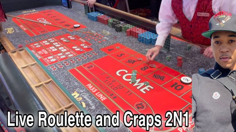 Live Roulette Was A Roller Coaster! I Went To The Craps Table and HIT a PARLAY. 2IN1 Episode