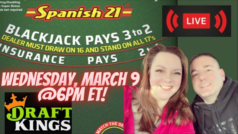 Live Spanish 21 Blackjack on DraftKings REAL MONEY! $1000 BUY IN, GREAT COMEBACK!!