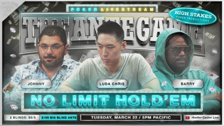 Luda Chris, Barry, Johnny, Nick – $5/5/100 Ante Game – Commentary by DGAF