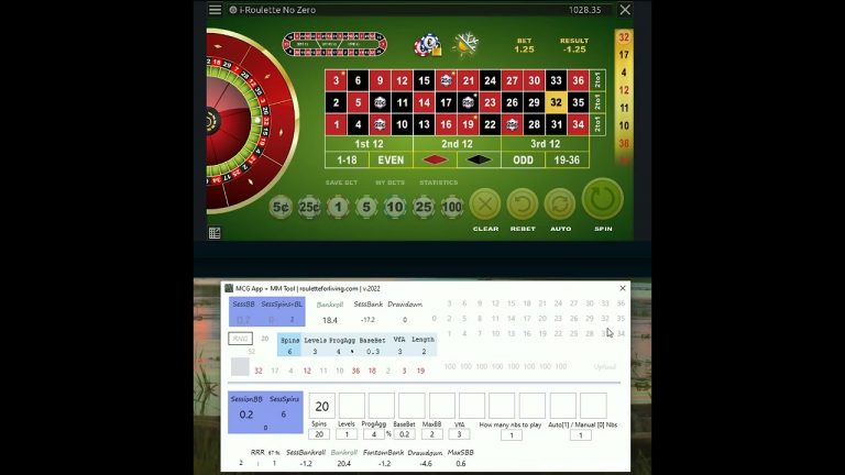 MCG App v.2022 | Betvoyager online casino | Testing #7 | Roulette systems and strategies