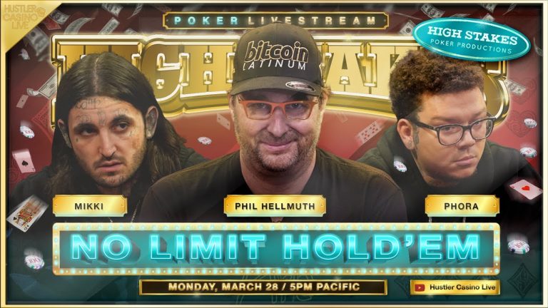 PHIL HELLMUTH, MIKKI, Phora, Wesley & Ben Play $25/50!!! Commentary by Lon McEachern & Norman Chad