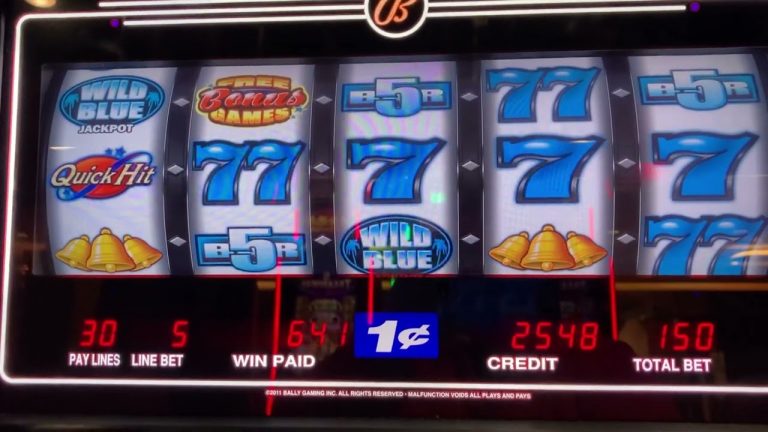 PROGRESSIVE WINS!!! Quick Hit Wild Blue Jackpot Slot Machine! Live Slot Play from Casino!